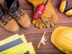 Image of PPE used during site inductions to ensure safety on the construction site.